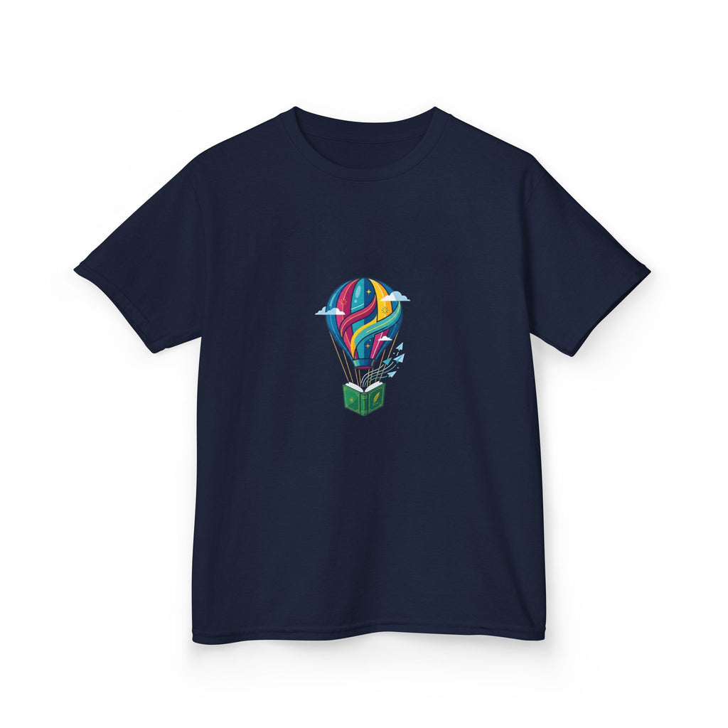 Kids T-Shirt - Bookworm Hot Air Balloon Reading Adventure Tee