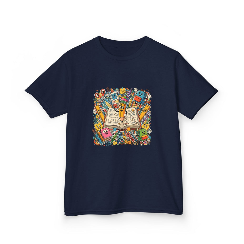 Kids Back to School Tee - Math Equations & School Supplies | 2026