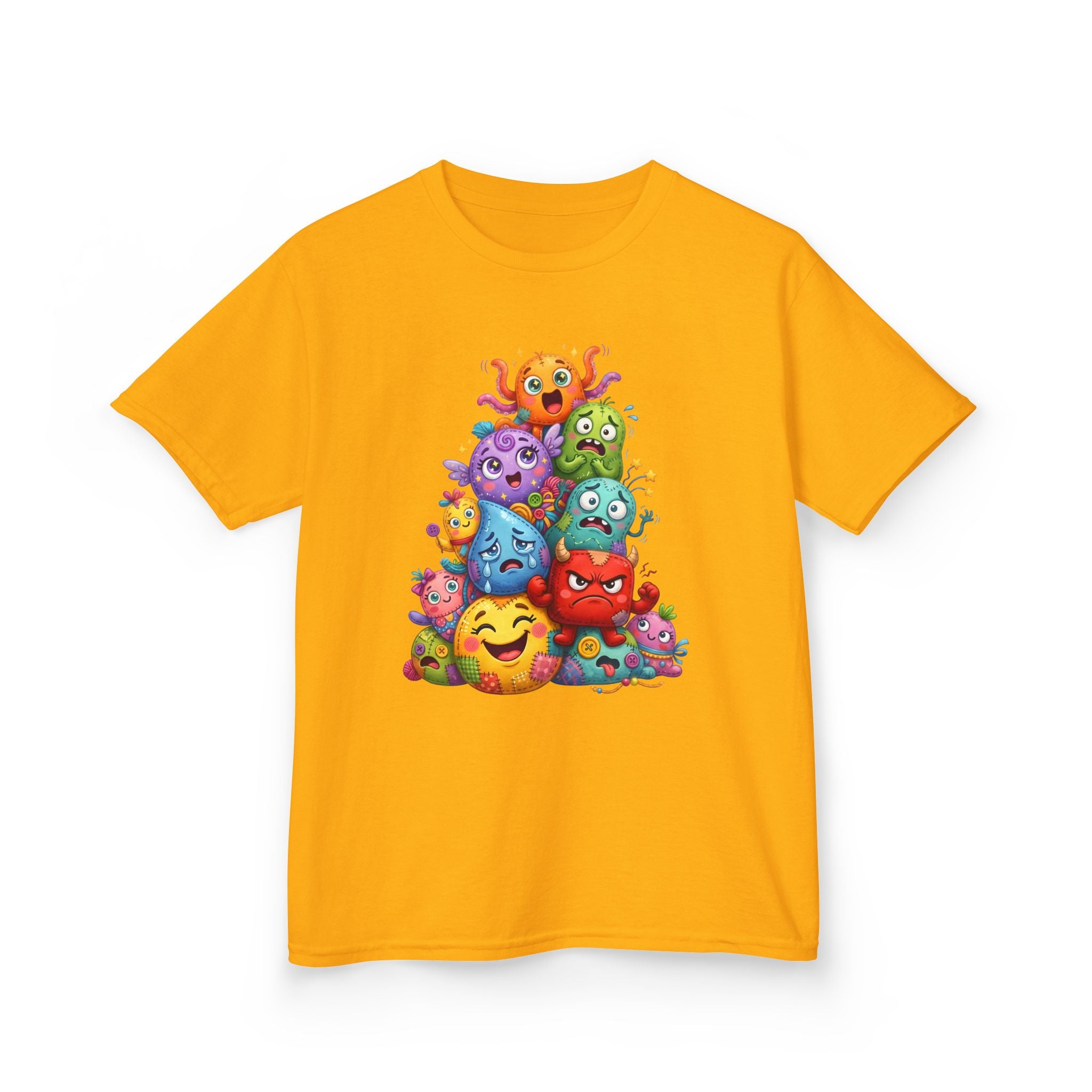 Kids T-Shirt - Cute Monster Pile | Whimsical Cartoon Design