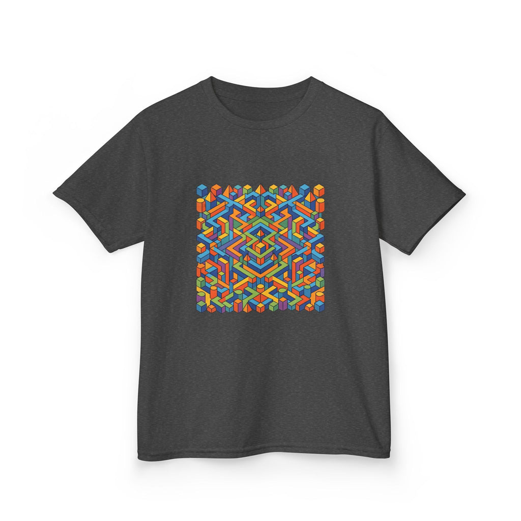 Kids T-Shirt - Colorful Isometric Optical Illusion Maze