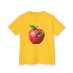 Kids Steampunk T-Shirt - Low Poly Geometric Mechanical Apple Worm