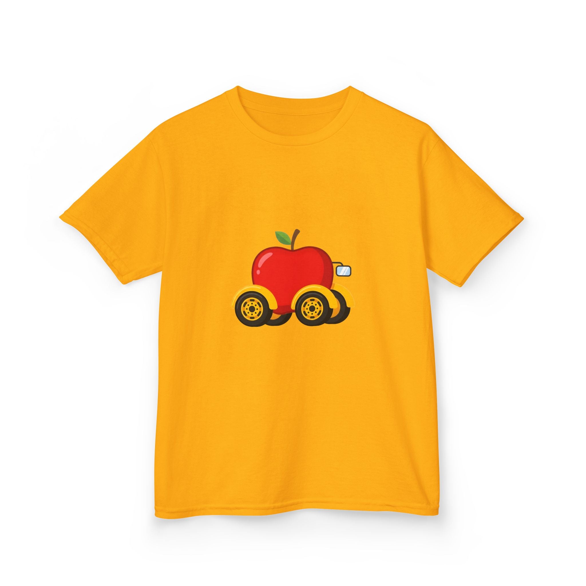 Kids T-Shirt - Apple On Wheels Graphic | Whimsical Fruit Car