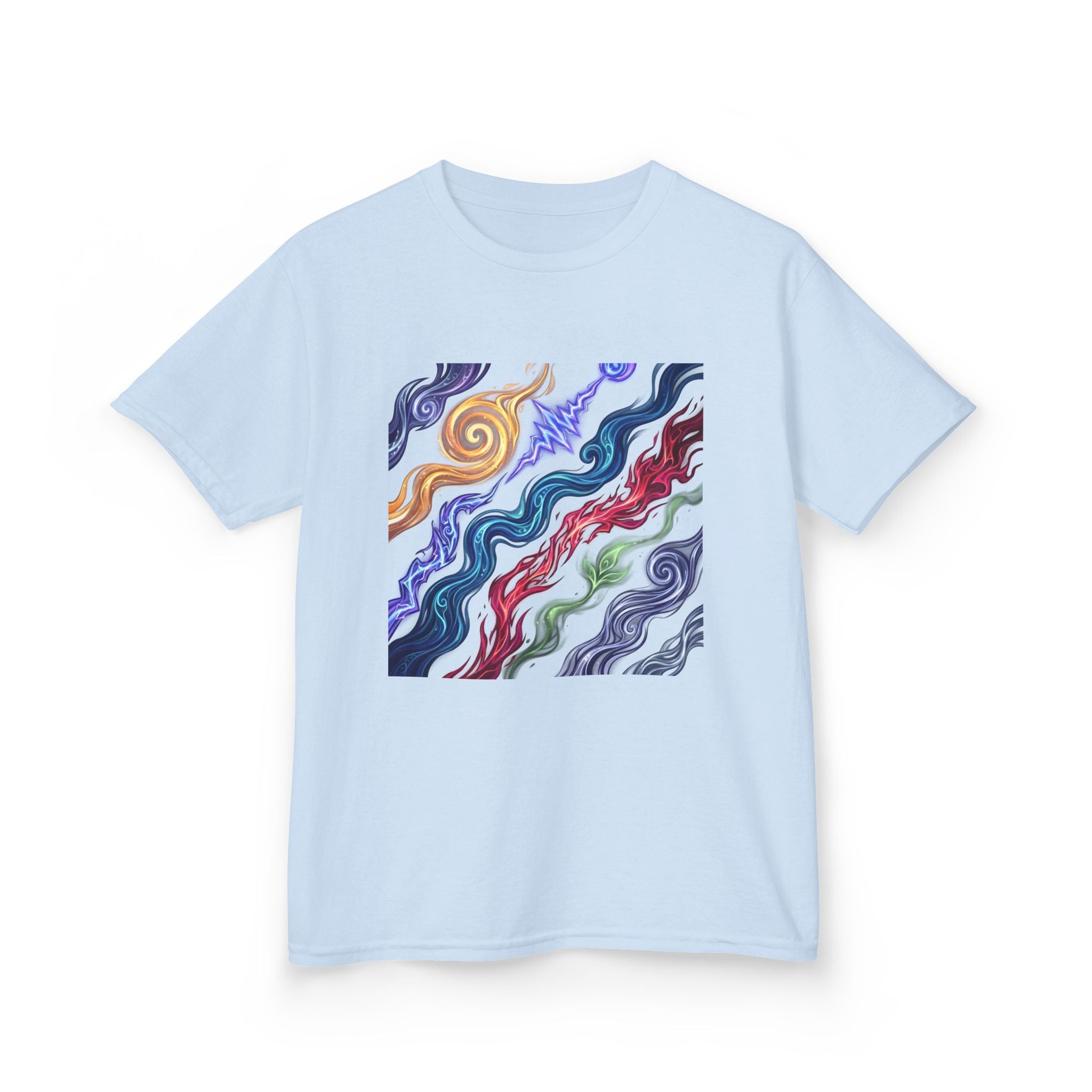 Kids Tee - Vibrant Elemental Magic Energy | Fantasy Glow