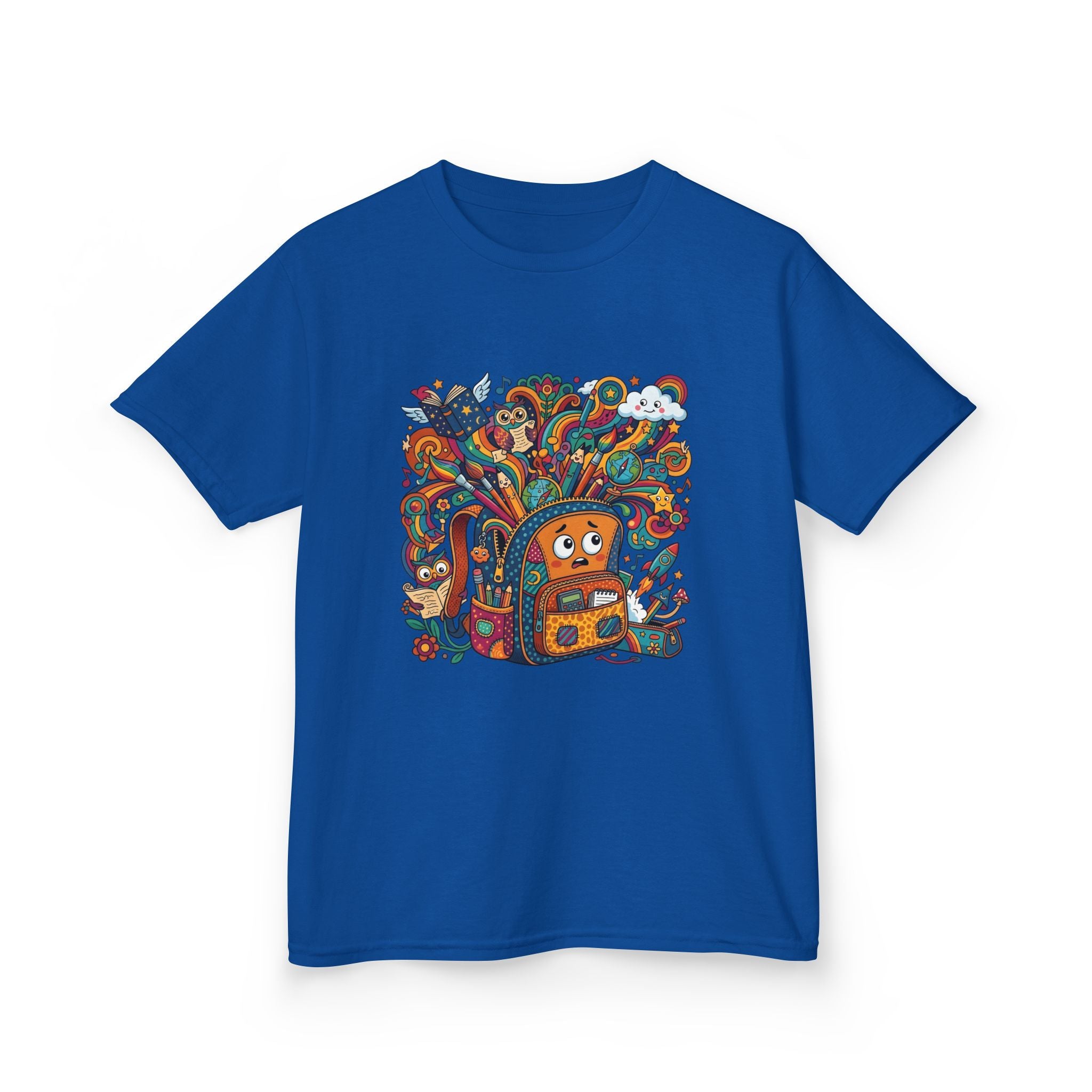 Kids Tee - Whimsical School Owl & Backpack | Back to School 2026