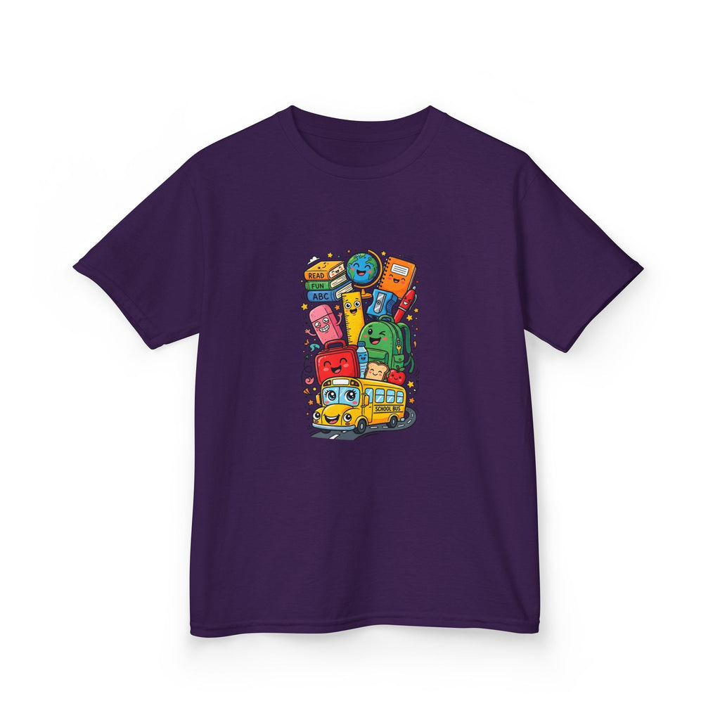Kids Back to School T-Shirt - Cute School Bus, ABC | First Day