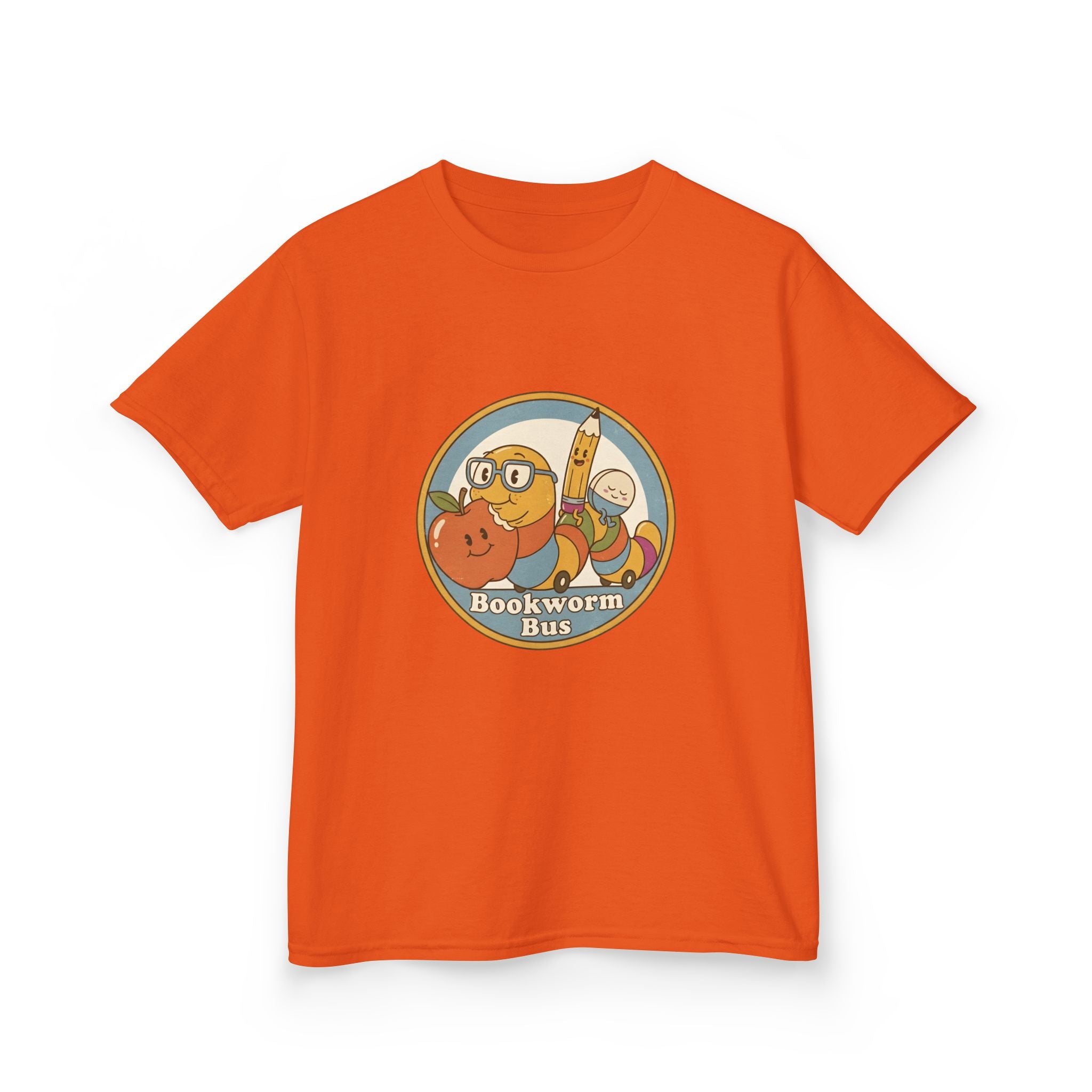 Kids Bookworm T-Shirt - School Bus | Educational Learning