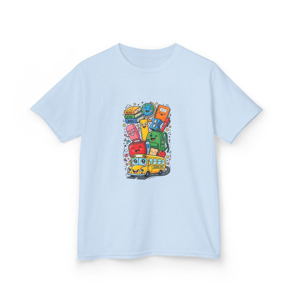 Kids Back to School T-Shirt - Cute School Bus, ABC | First Day