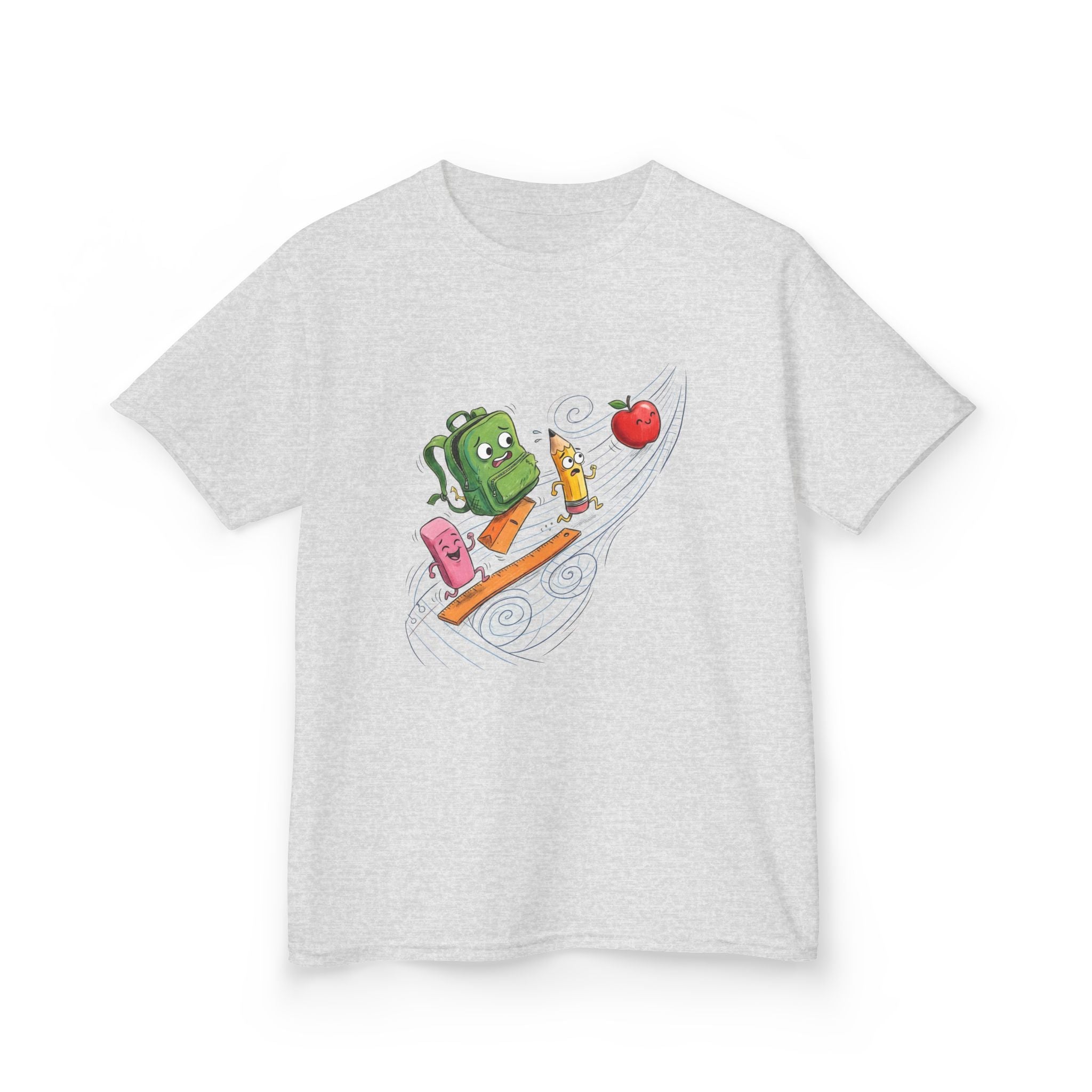 Kids Cartoon School Supplies T-Shirt - Back to School Chaos | 2026