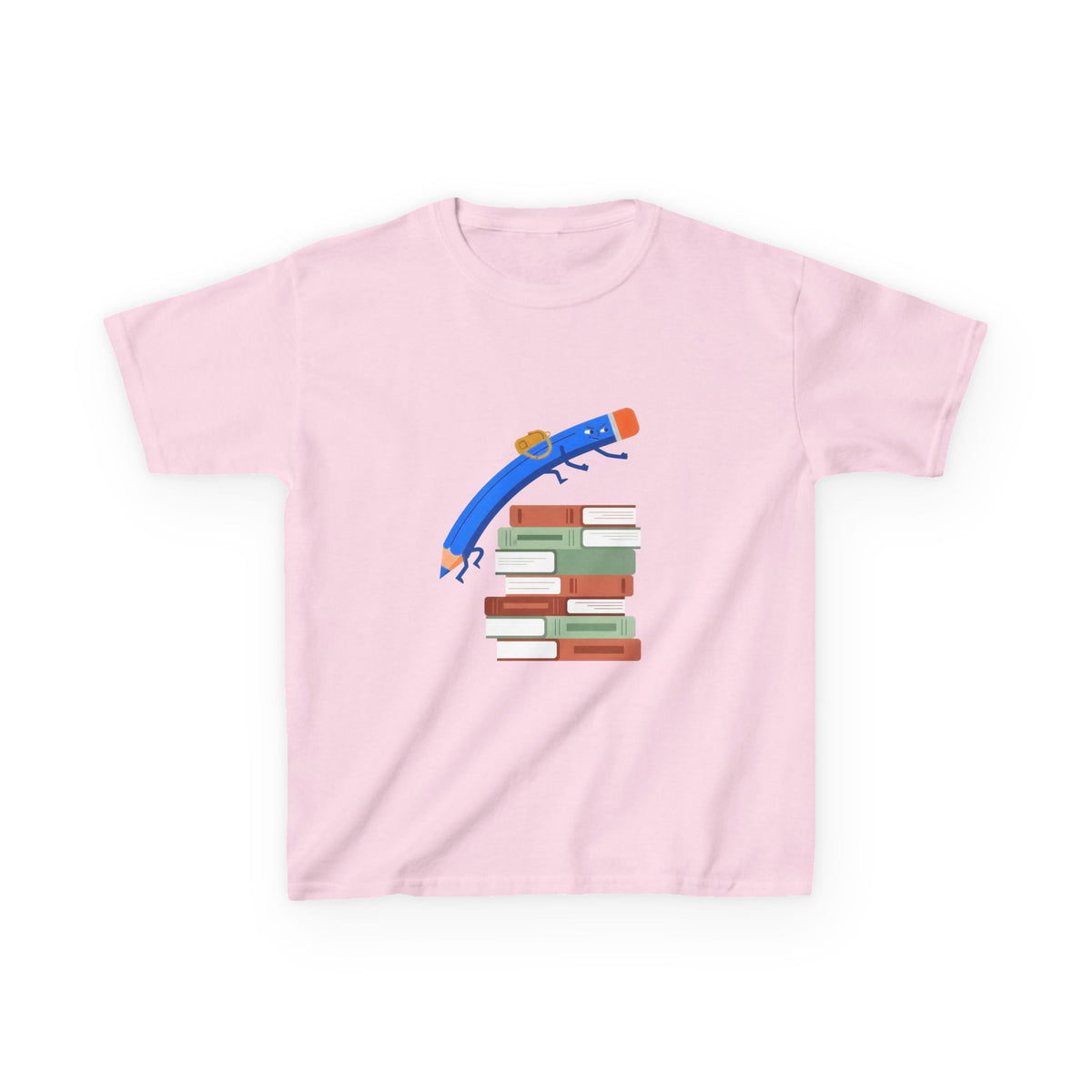 Kids Tee - Back to School Education | Books & Pencil