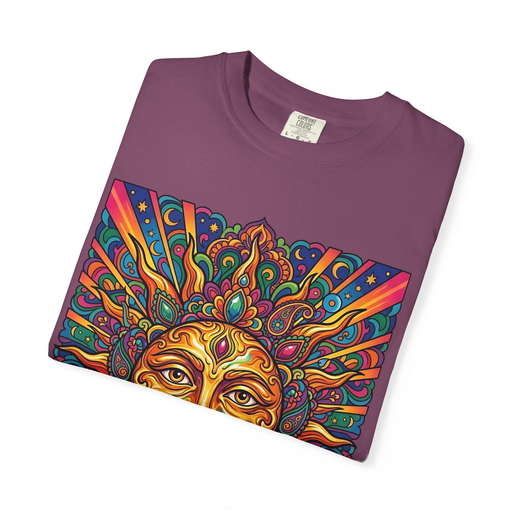Unisex T-shirt - Psychedelic Sun Boho | Comfort Colors Garment-Dyed