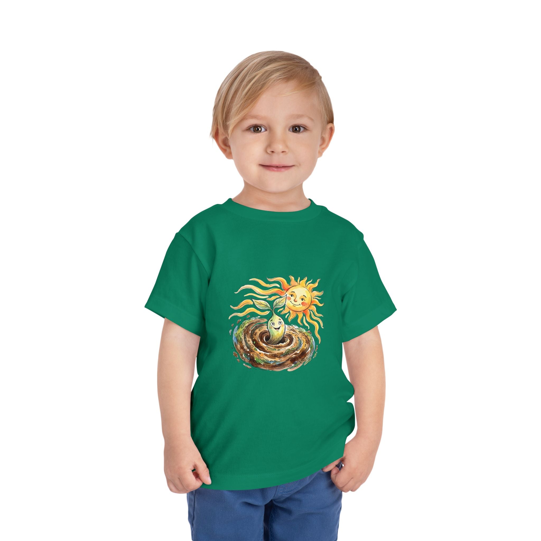 Toddler Tee - Whimsical Nature Growth Life Cycle Shirt | Earth Sun