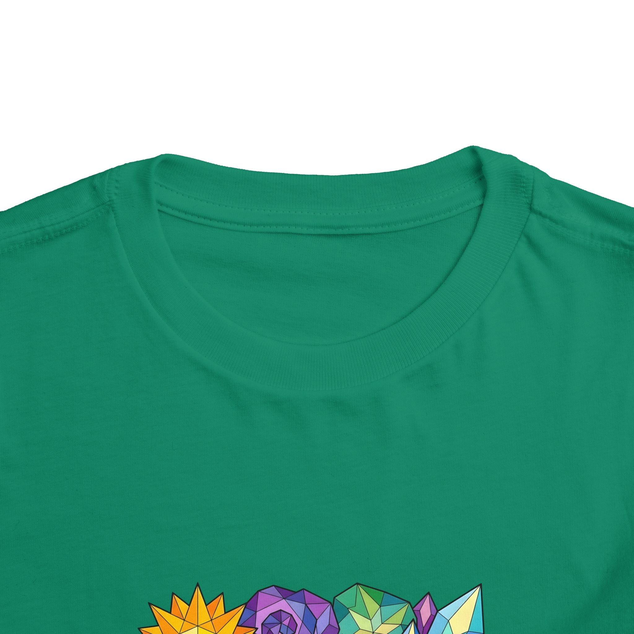 Toddler Tee - Vibrant Geometric Crystal & Gemstone Shirt