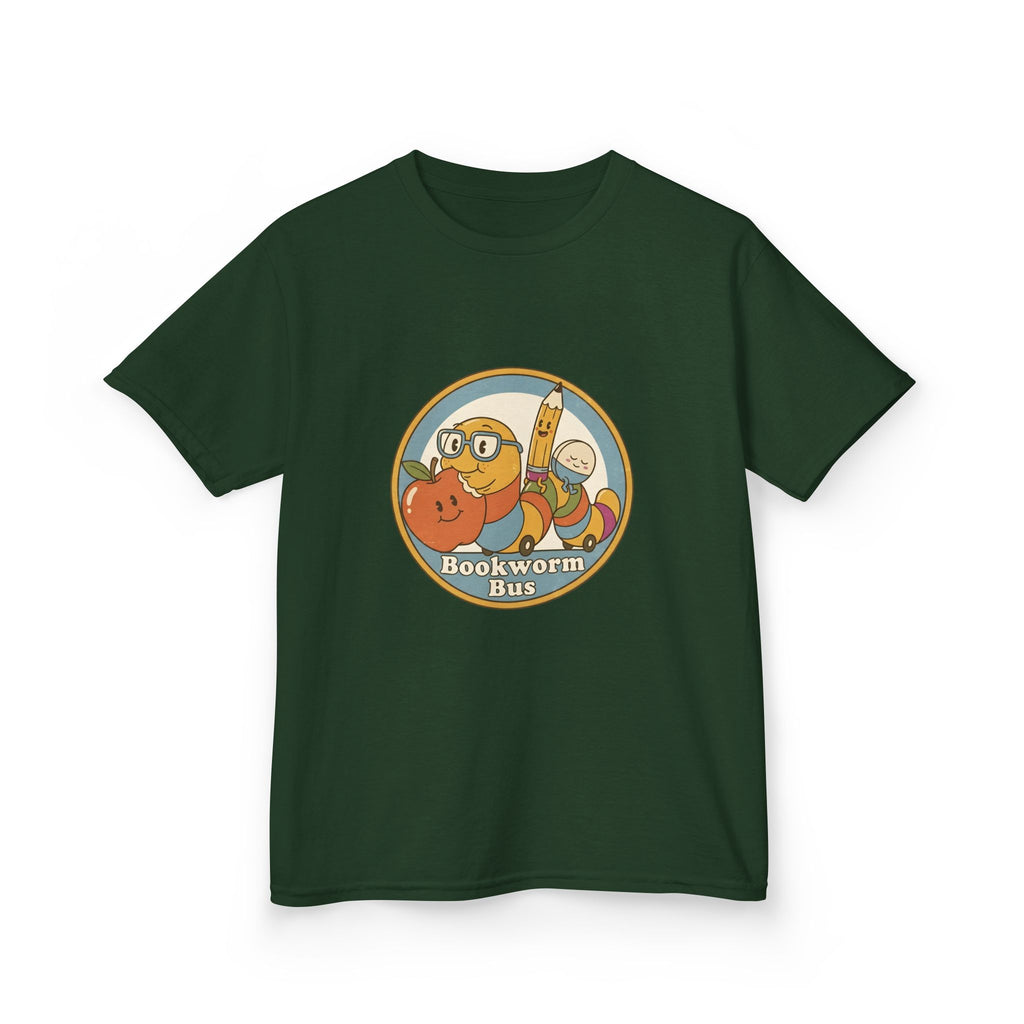 Kids Bookworm T-Shirt - School Bus | Educational Learning