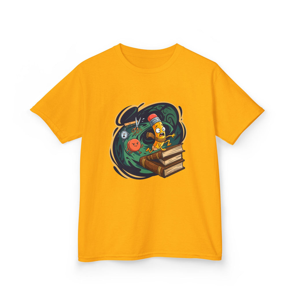 Kids School Supplies Tee - Whimsical Cartoon Design | Back to School