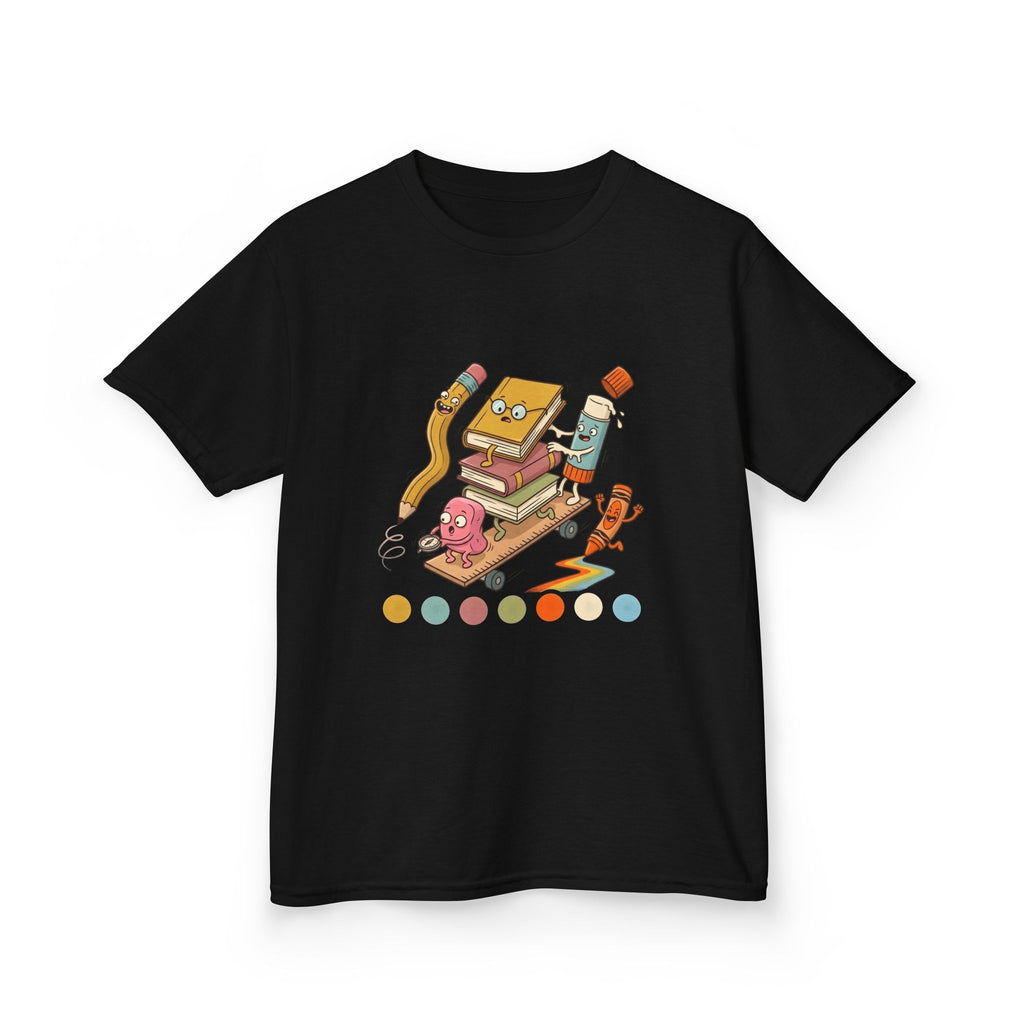 Kids T-Shirt - Cute Cartoon School Supplies | Back to School 2026