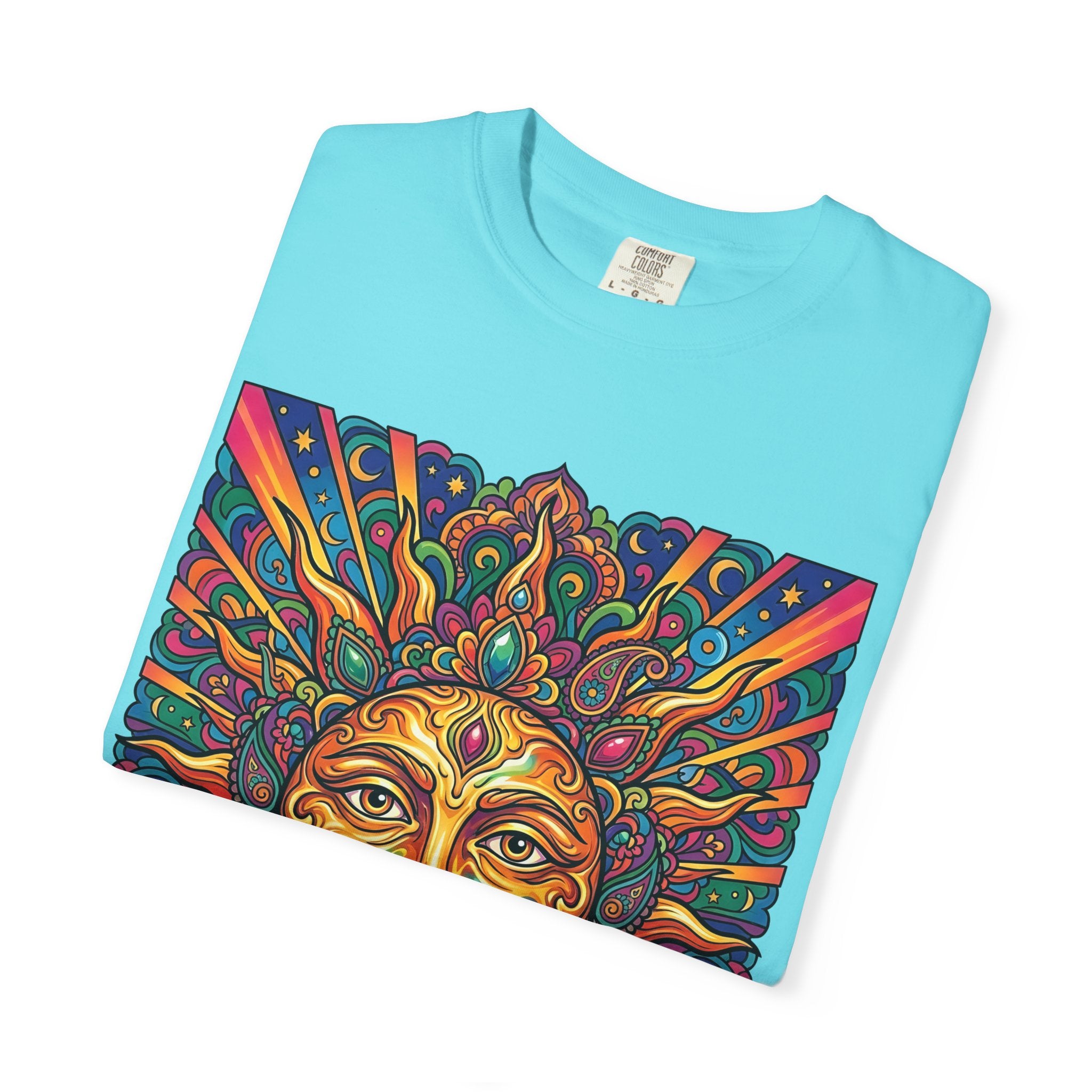 Unisex T-shirt - Psychedelic Sun Boho | Comfort Colors Garment-Dyed