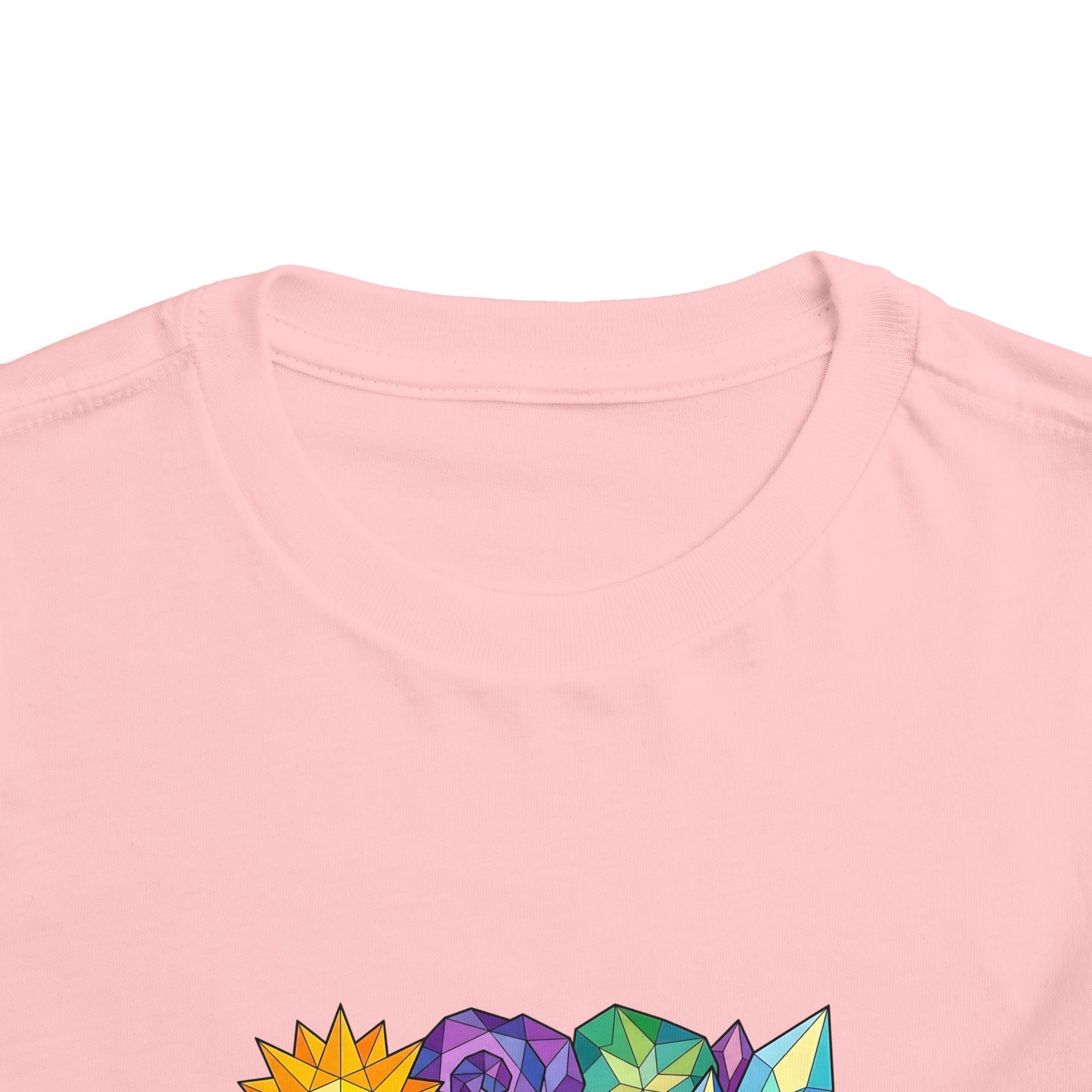 Toddler Tee - Vibrant Geometric Crystal & Gemstone Shirt