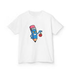 Kids Tee - Mischievous School Supplies Cartoon | Funny Education