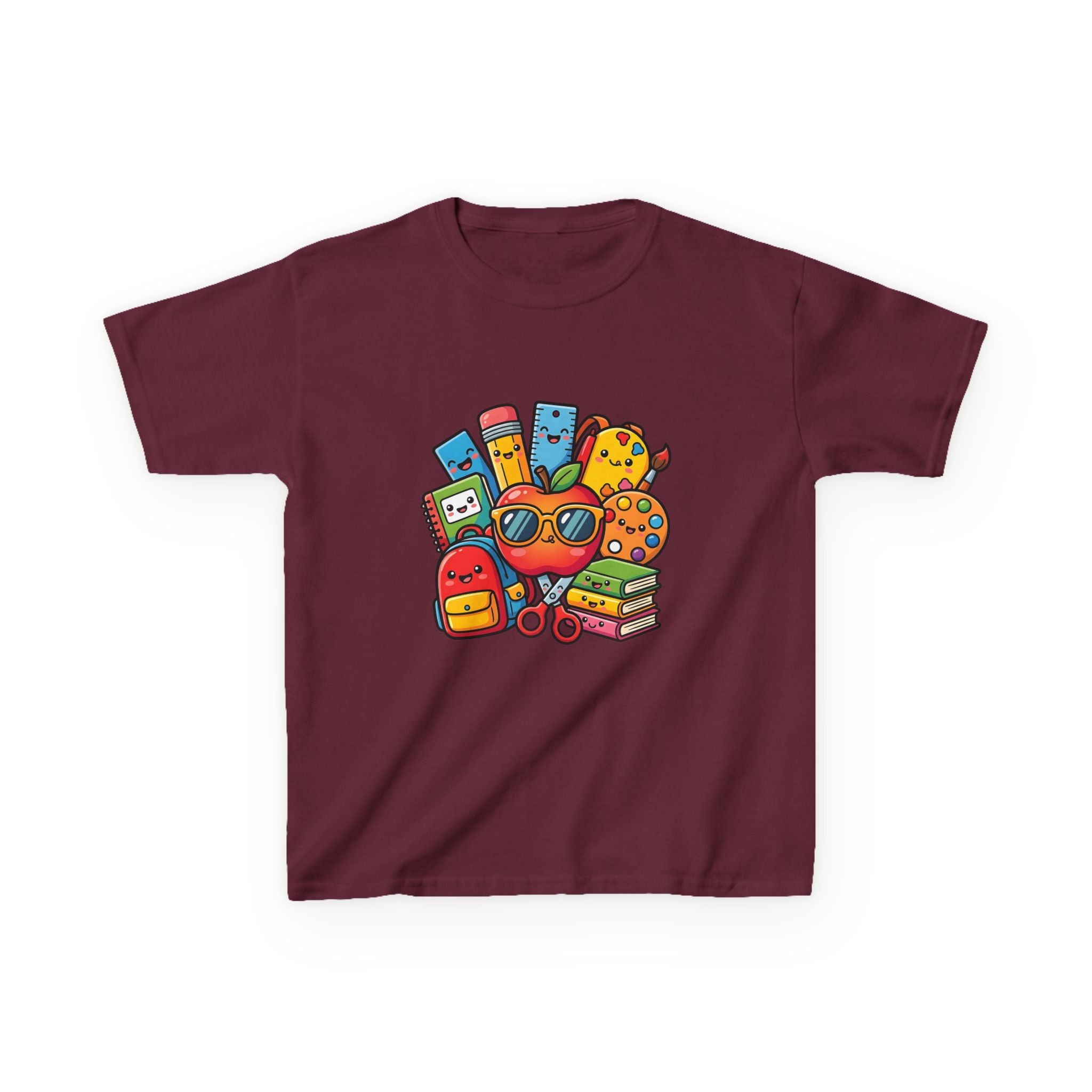 Kids Back to School T-Shirt - Kawaii School Supplies Art | 2026