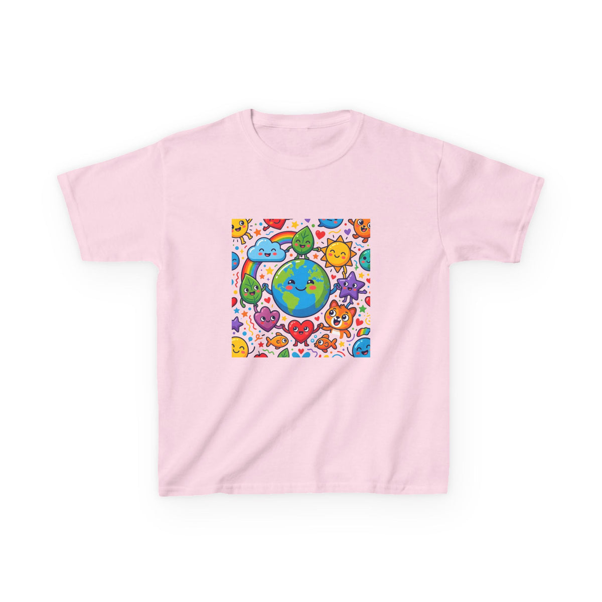 Kids Earth Day Tee - Happy Cartoon Planet | Nature Lovers