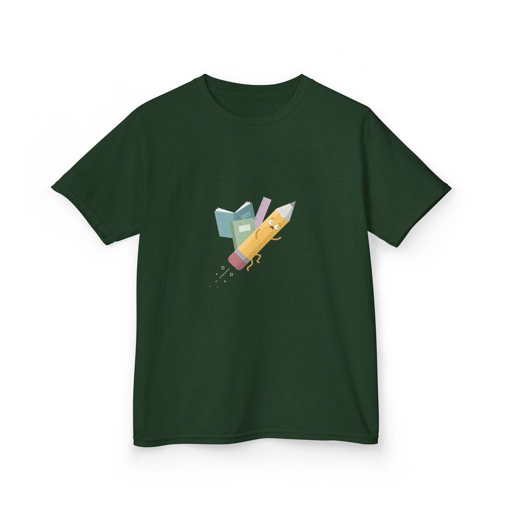 Kids Tee - Playful School Supplies Cartoon | Back to School Fun