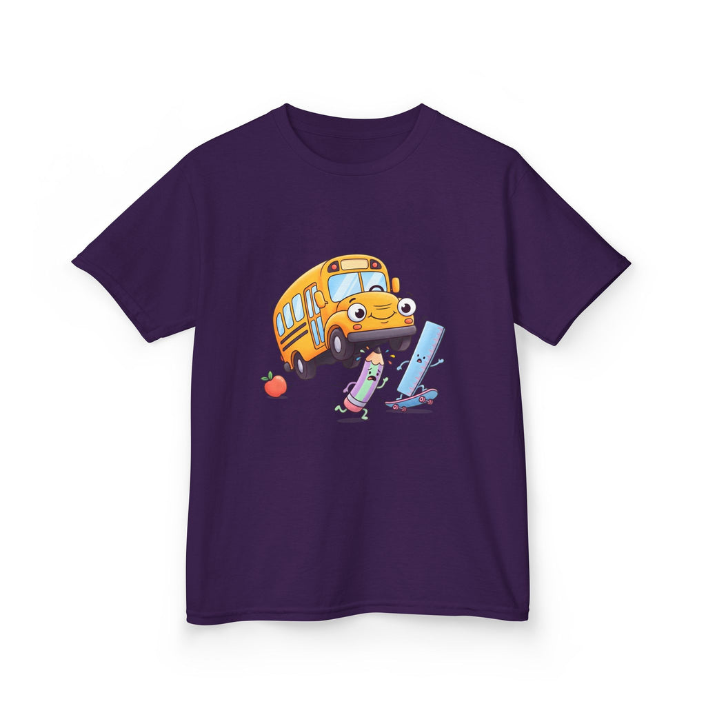Kids School Bus Tee - Cute School Supplies Shirt | Back to School 2026