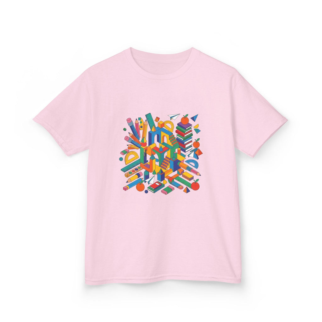 Kids T-Shirt - Abstract Geometric School Supplies | Back to School
