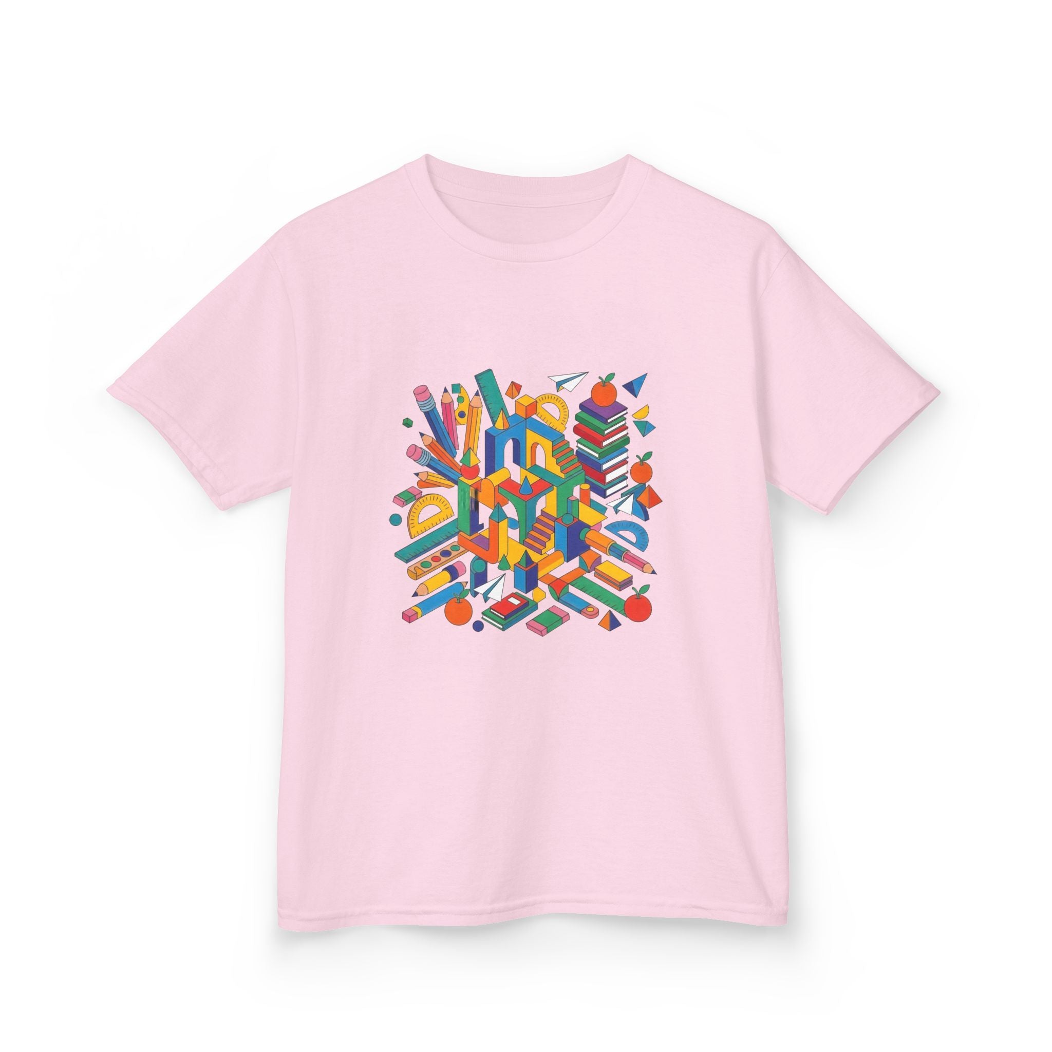 Kids T-Shirt - Abstract Geometric School Supplies | Back to School