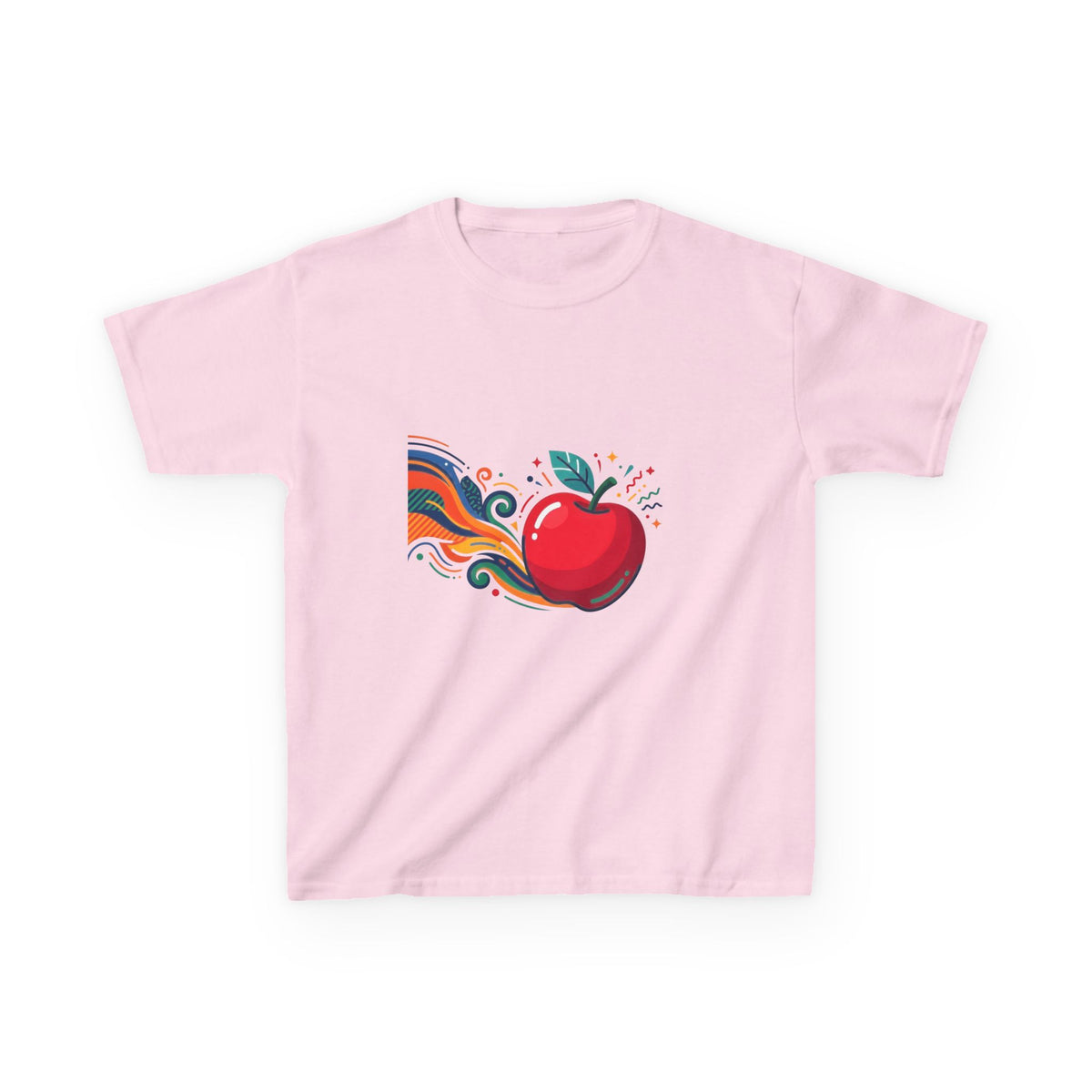 Kids Abstract Fruit Tee - Vibrant Apple Art | Creative Design