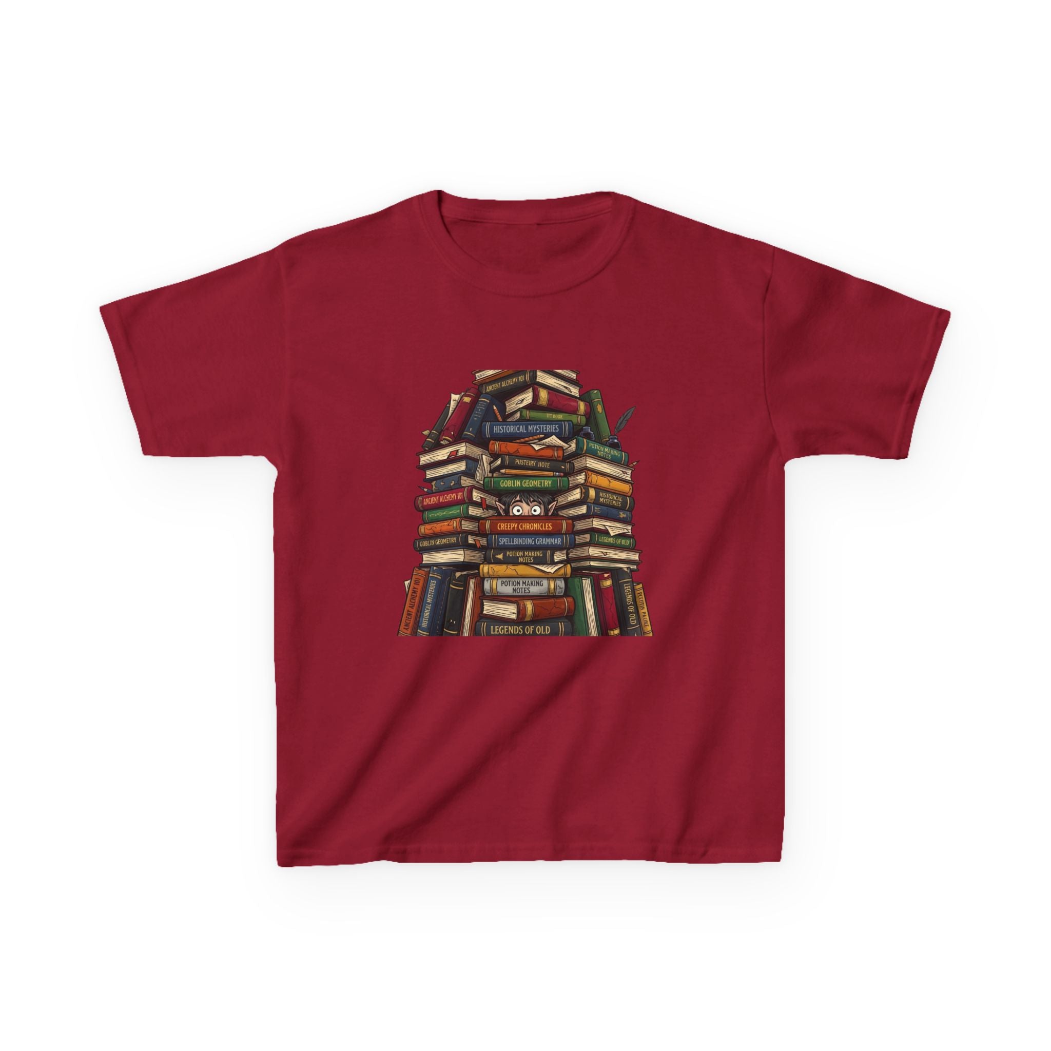 Kids Magic Studies Tee - Whimsical Fantasy Books & Goblin Geometry
