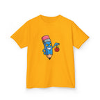 Kids Tee - Mischievous School Supplies Cartoon | Funny Education