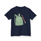 Kids Tee - Cartoon School Supplies Backpack Pencil | Back to School