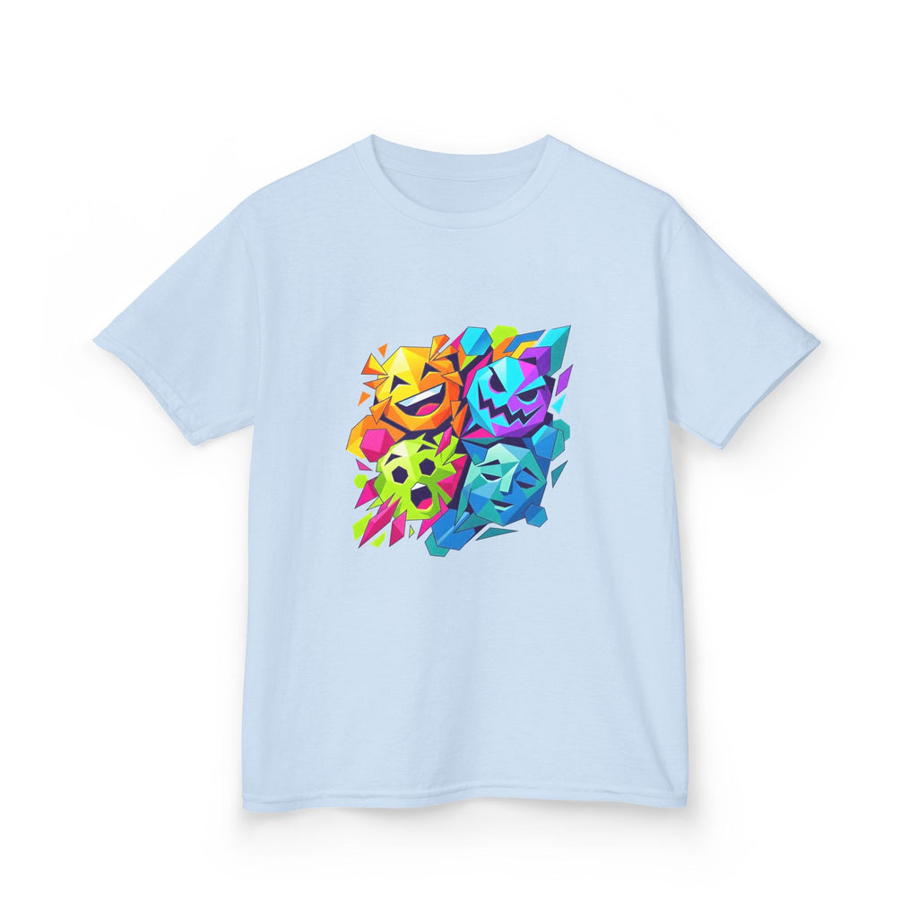 Kids T-Shirt - Vibrant Geometric Faces | Abstract Art