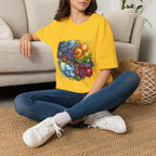 Abstract T-Shirt - Whimsical Watercolor Mandala | Surreal Figures
