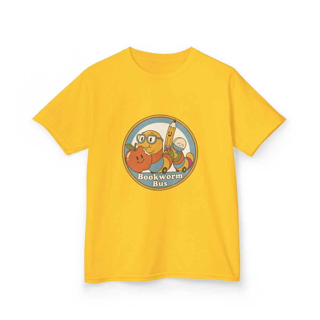 Kids Bookworm T-Shirt - School Bus | Educational Learning