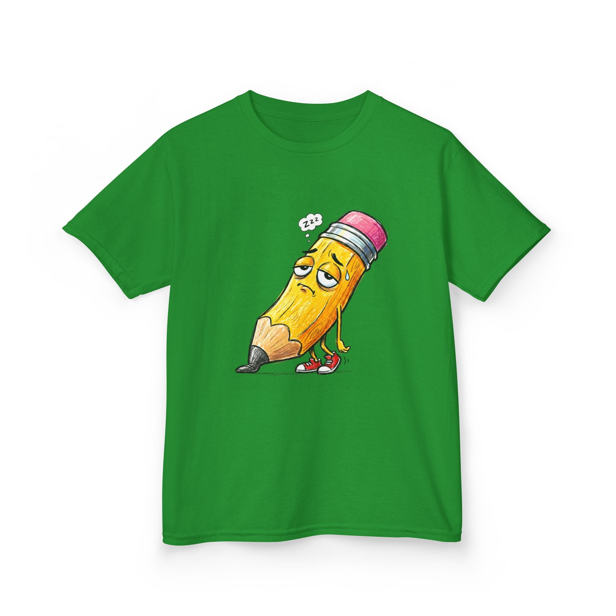 Kids T-Shirt - Tired Pencil Zzz Cartoon | Funny Back to School