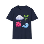 Cute Nature T-Shirt - Whimsical Cloud Sprout Wave Design | Unisex