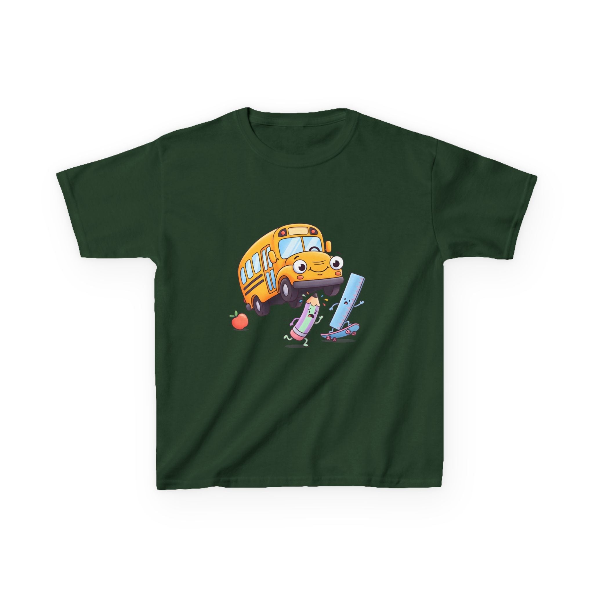 Kids School Bus Tee - Cute School Supplies Shirt | Back to School 2026