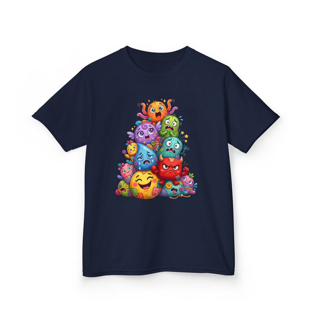 Kids T-Shirt - Cute Monster Pile | Whimsical Cartoon Design