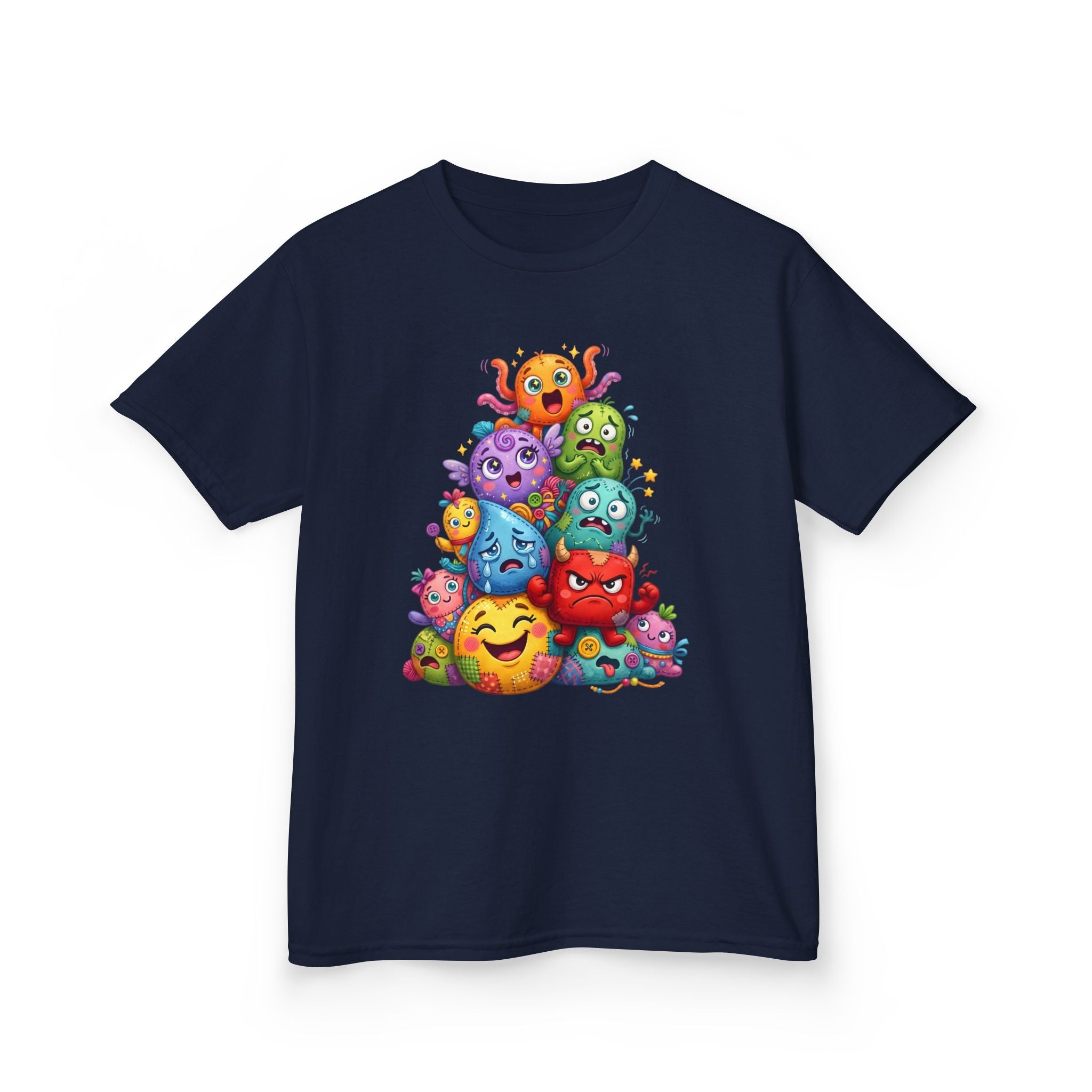 Kids T-Shirt - Cute Monster Pile | Whimsical Cartoon Design