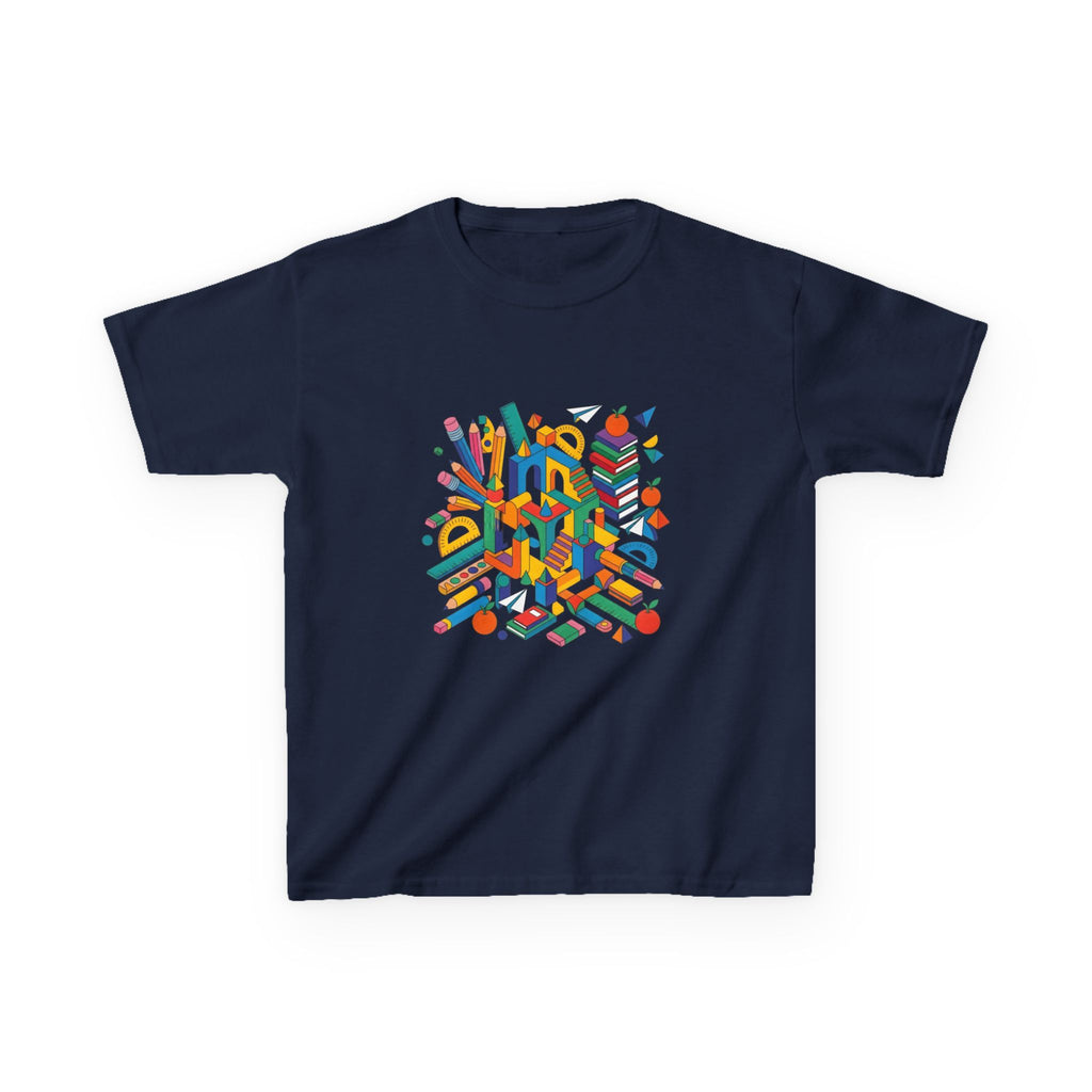 Kids T-Shirt - Abstract Geometric School Supplies | Back to School