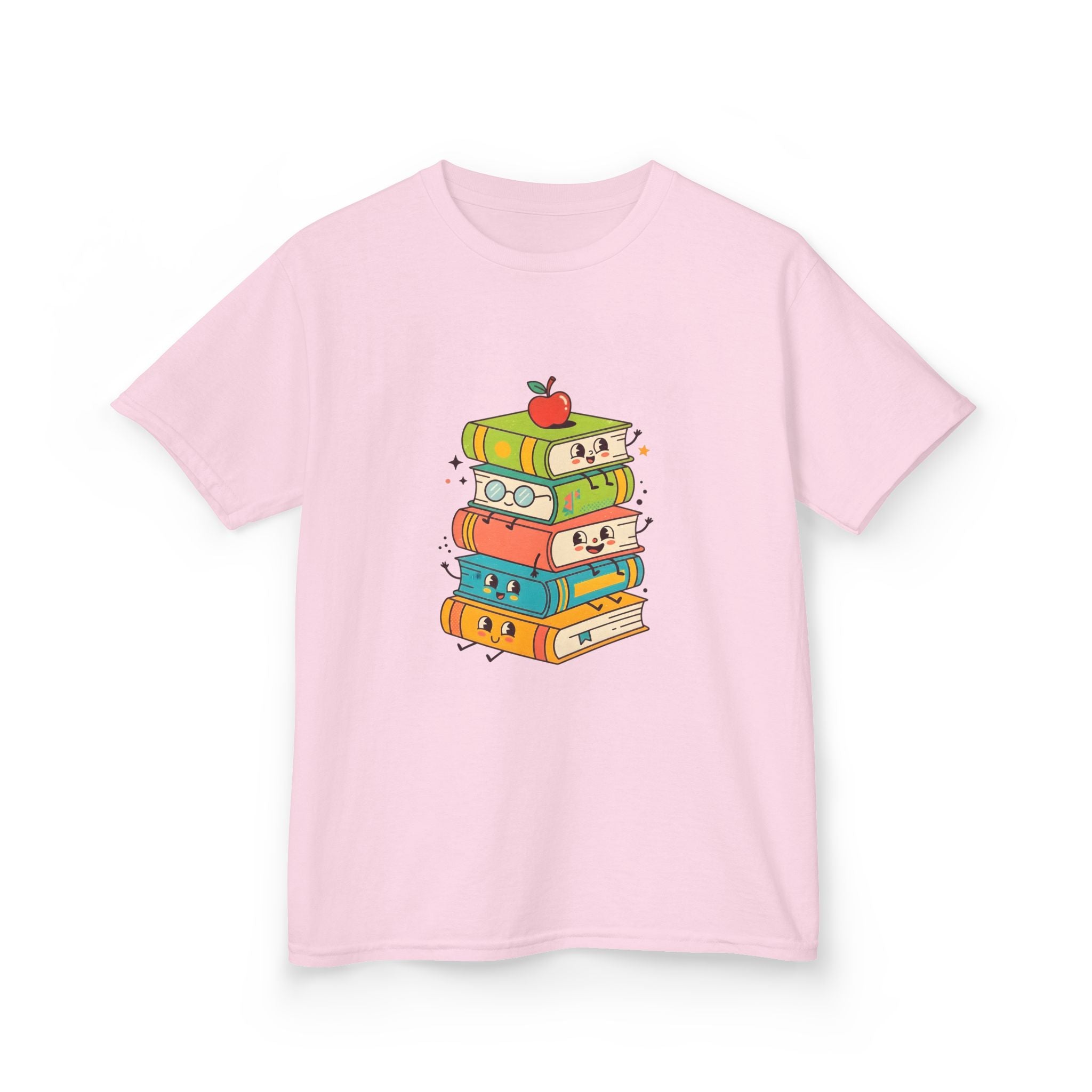 Kids Bookworm Tee - Whimsical Retro Reading & Learning Design