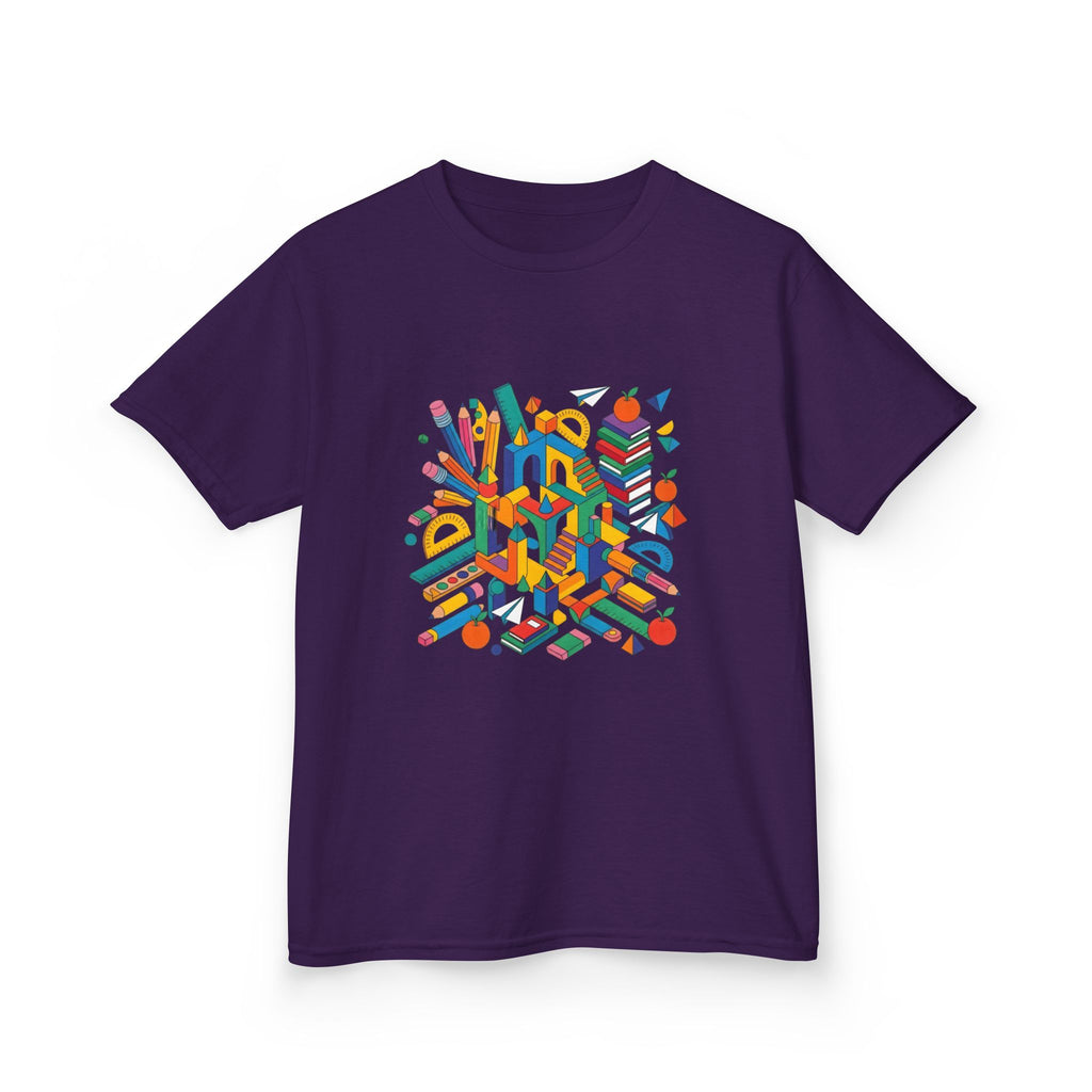 Kids T-Shirt - Abstract Geometric School Supplies | Back to School