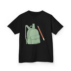 Kids Tee - Cartoon School Supplies Backpack Pencil | Back to School
