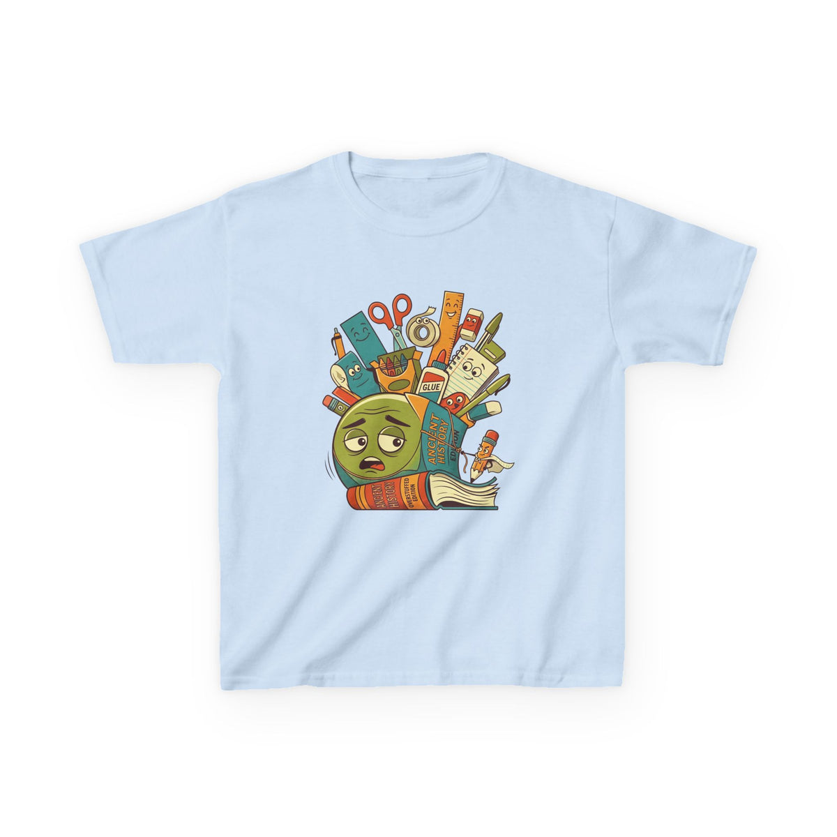 Kids Tee - Ancient History Overstuffed Edition | School Stress Back