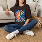 Abstract T-Shirt - Psychedelic Starburst Graphic Tee | Dynamic Blue
