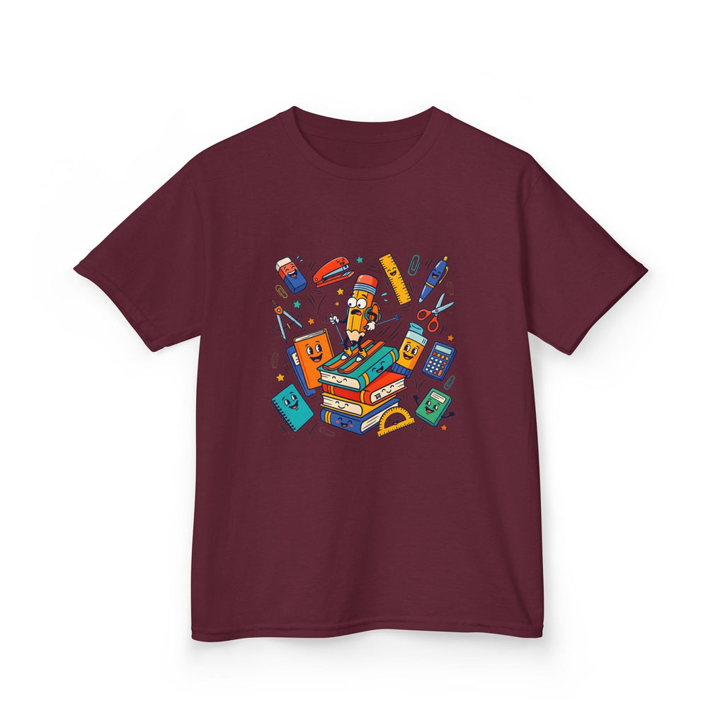 Kids T-Shirt - Cute Doodle School Supplies | First Day 2026
