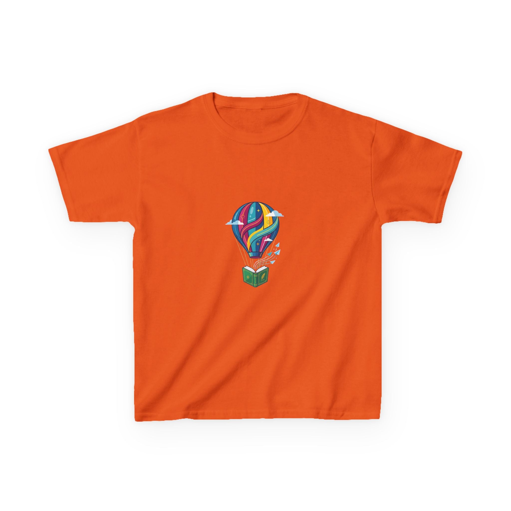 Kids T-Shirt - Bookworm Hot Air Balloon Reading Adventure Tee