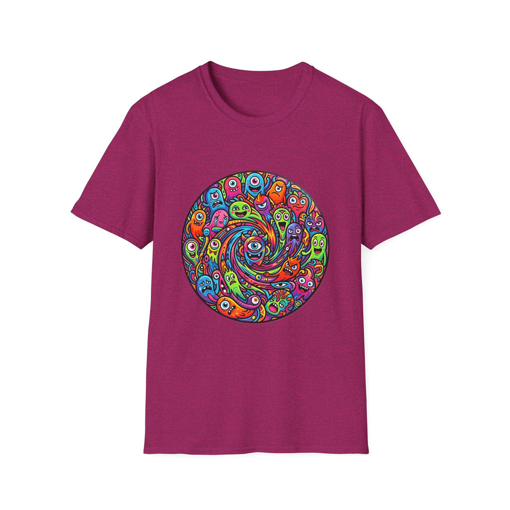 T-Shirt - Psychedelic Monster Swirl | Vibrant Alien Party