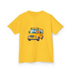 Kids School Bus T-Shirt - Cute Squirrel Driving Cartoon Tee | Back to